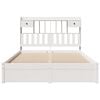 vidaXL Bookcase Bed without Mattress White 140x190cm Solid Wood Pine