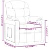 vidaXL Recliner Chair Light Grey Fabric