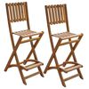 vidaXL 3 Piece Bistro Set Solid Acacia Wood