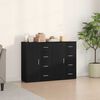 vidaXL Sideboard 2 pcs Black Oak 60 x 31 x 84 cm Engineered Wood