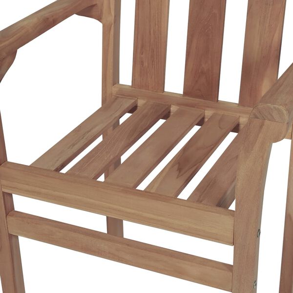 vidaXL Stackable Garden Chairs 8 pcs Solid Teak Wood