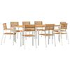vidaXL Garden Dining Set 9 pcs Solid Acacia Wood and Stainless Steel