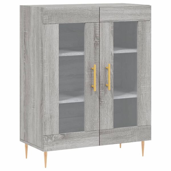 vidaXL Sideboard Grey Sonoma 69.5x34x90 cm Engineered Wood
