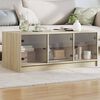 vidaXL Coffee Table with Glass Doors Sonoma Oak 102x50x42 cm