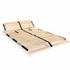 vidaXL Bed Slatted Base | Natural wood | Solid beech wood frame, Birch slats