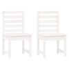 vidaXL 3 Piece Garden Bistro Set White Solid Wood Pine