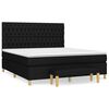 vidaXL Box Spring Bed with Mattress Black 180x200 cm Fabric