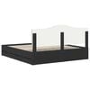 vidaXL Bed Frame with Drawer Black 200 x 200 cm Engineer Wood