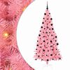 vidaXL Christmas Tree with 300 LEDs with Stand Pink 210 cm PVC