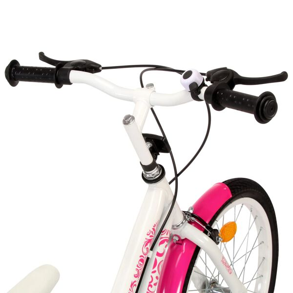 vidaXL Kids Bike 24 inch Pink and White