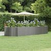 vidaXL Garden Raised Bed Grey 367x140x68 cm Galvanised Steel