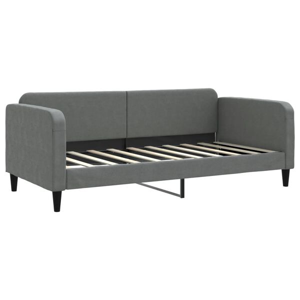 vidaXL Daybed with Mattress Dark Grey 90x190 cm Fabric