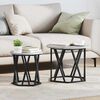 vidaXL Coffee Table 2 pcs Grey Sonoma Engineered Wood and Steel