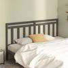 vidaXL Bed Headboard Grey 206x4x100 cm Solid Wood Pine