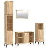 vidaXL 4 Piece Bathroom Furniture Set Sonoma Oak Engineered Wood