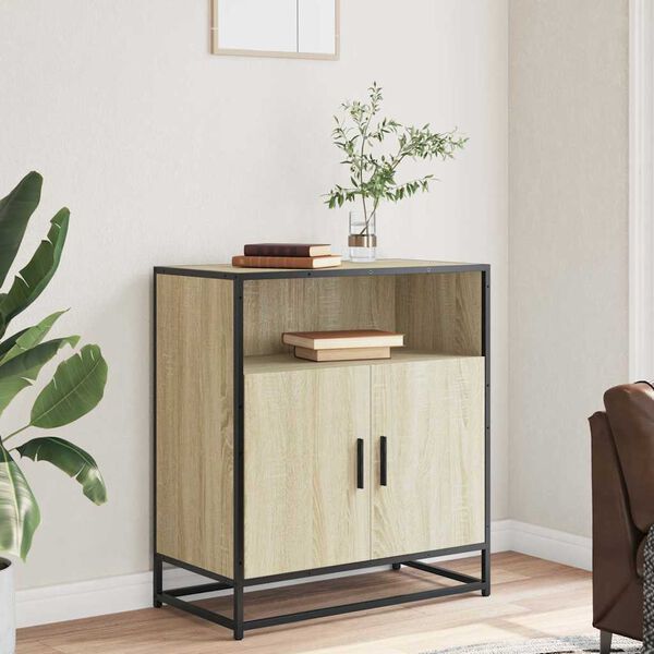 vidaXL Sideboard Sonoma Oak 68x35x76 cm Engineered Wood