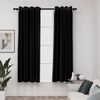 vidaXL Linen-Look Blackout Curtains 2 pcs Anthracite 140x175cm