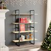 vidaXL 4-Tier Book Cabinet 100x30x140 cm Solid Pine Wood