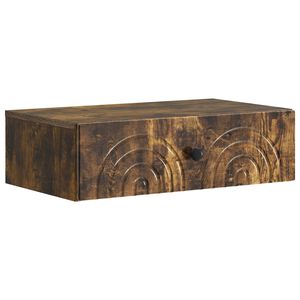 vidaXL Wall-Mounted Side Table Smoked Oak 59 x 34.5 x 17 cm