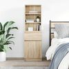 vidaXL Bedside Cabinet Sonoma Oak 39x35x125 cm Engineered Wood