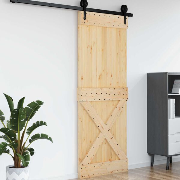 vidaXL Door NARVIK Natural 85 x 210 cm Solid Pine Wood