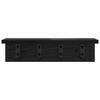 vidaXL Wall-Mounted Coat Rack with Shelf Black oak 40 x 10.5 x 10.5 cm