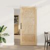 vidaXL Sliding Door ORKDAL Brown 86 x 198.5 cm Solid Pine Wood