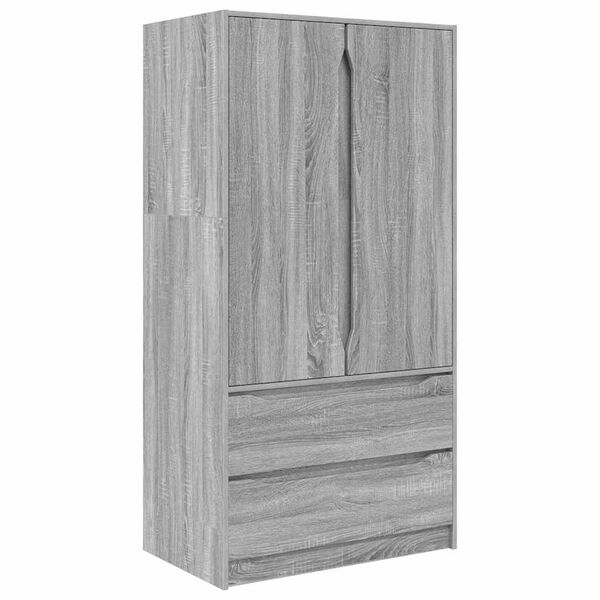 vidaXL Bathroom Cabinet Grey Sonoma 79.5 x 49 x 156 cm Engineered Wood