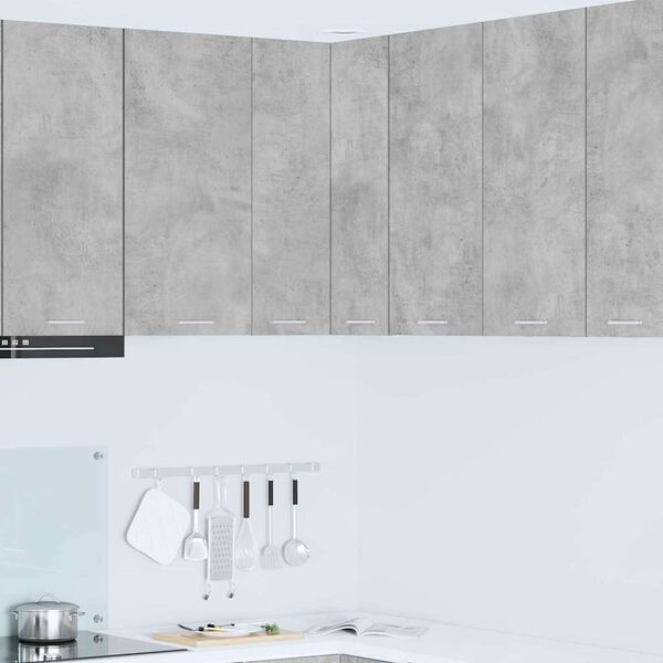 vidaXL Hanging Cabinet Concrete Grey and White 57 x 57 x 80 cm