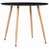 vidaXL Dining Table Black and Oak 90x73,5 cm MDF