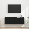 vidaXL TV Wall Cabinet 2 pcs Black 59.5 x 31 x 40 cm Engineered Wood