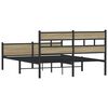 vidaXL Bed Frame without Mattress Sonoma Oak 137x190 cm Engineered Wood