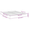 vidaXL Bed Frame without Mattress Concrete Grey 160x200 cm