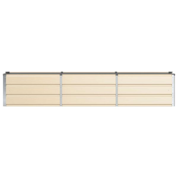 vidaXL Planter Ivory 240 x 40 x 45 cm Steel