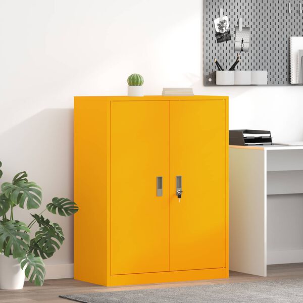 vidaXL Storage Cabinet Mustard Yellow 80 x 40 x 105 cm Steel