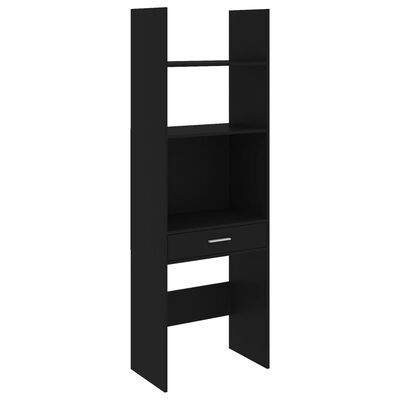 vidaXL Book Cabinet Black 60x35x180 cm Engineered Wood