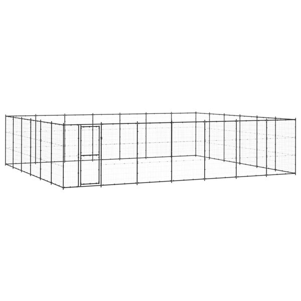 vidaXL Outdoor Dog Kennel Steel 50.82 m&sup2;