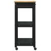 vidaXL Kitchen Trolley Plain Black 88.5 x 40 x 60 cm