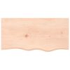 vidaXL Wall Shelf 80x40x(2-6) cm Untreated Solid Wood Oak