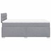 vidaXL Box Spring Bed with Mattress Light Grey 120x190 cm Fabric