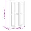 vidaXL 3-Door Wardrobe White 118x50x171.5 cm Pine Panama Range
