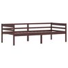 vidaXL Bed Frame without Mattress Dark Brown Solid Pinewood 90x200 cm