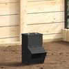vidaXL Chicken Feeder Black 20 x 25 x35 cm Cold-Rolled Steel