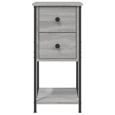 vidaXL Bedside Cabinet Grey Sonoma 32x42x70 cm Engineered Wood