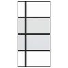 vidaXL Sliding Door Black 102.5x205 cm Tempered Glass and Aluminium