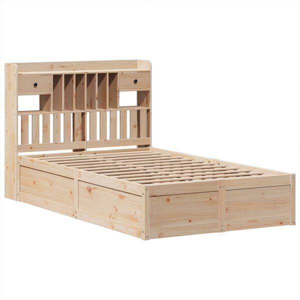 vidaXL Bed Frame without Mattress 135x190 cm Double Solid Wood Pine
