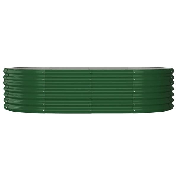 vidaXL Garden Raised Bed Galvanised Steel 152x80x36 cm Green