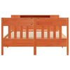 vidaXL Bookcase Bed without Mattress Wax Brown 150x200 cm King Size Solid Wood Pine