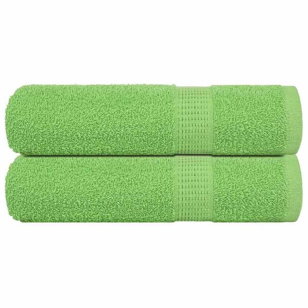 vidaXL Shower Towels "FROGN" 2 pcs Apple Green 70x140 cm 360 gsm