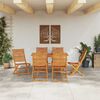 vidaXL Garden Dining Set Folding 7 pcs Brown Solid acacia wood